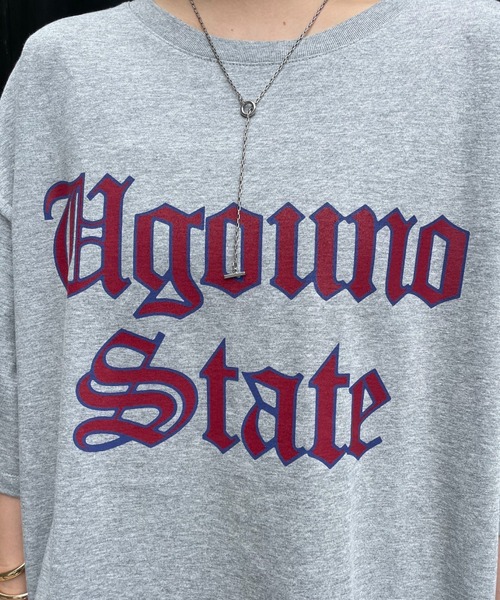 CIAOPANIC(チャオパニック)の「Old English ロゴT(Tシャツ/カットソー・レディース・ベージュ/ホワイト/ブラック/グレー・FREE)」の5枚目の写真
