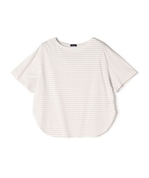 〈手洗い可能〉ハイゲージ ボーダー 半袖 Tシャツ