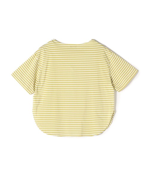 SHIPS(シップス)の「〈手洗い可能〉ハイゲージ ボーダー 半袖 Tシャツ(Tシャツ/カットソー・レディース・イエロー系その他2/ブラック/オリーブ/ライトグレー・ONE SIZE)」の11枚目の写真