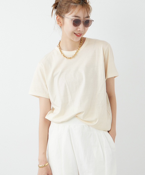 plage（プラージュ）の「《追加》Nuance Tシャツ2（Tシャツ/カットソー・レディース・ホワイト/アイボリー/チャコールグレー・FREE）」の3枚目の写真