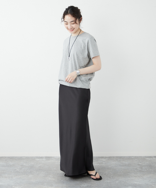 plage（プラージュ）の「《追加》Nuance Tシャツ2（Tシャツ/カットソー・レディース・ホワイト/アイボリー/チャコールグレー・FREE）」の5枚目の写真