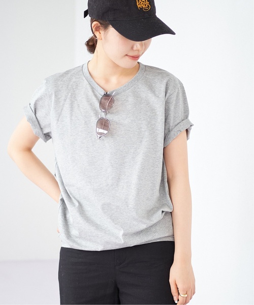 plage（プラージュ）の「《追加》Nuance Tシャツ2（Tシャツ/カットソー・レディース・ホワイト/アイボリー/チャコールグレー・FREE）」の10枚目の写真