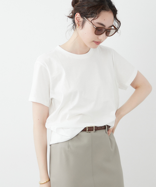 plage（プラージュ）の「《追加》Nuance Tシャツ2（Tシャツ/カットソー・レディース・ホワイト/アイボリー/チャコールグレー・FREE）」の16枚目の写真