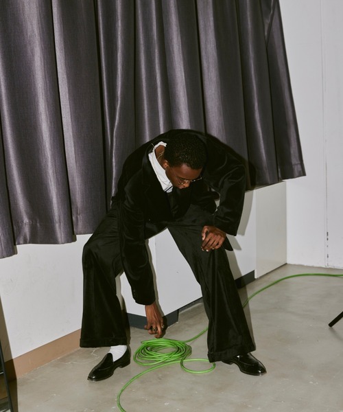 soerte（ソエルテ）の「Wide straight velvet pants/ワイドスラックスベルベットパンツ（スラックス・メンズ・ブラック・1/2/3）」の18枚目の写真