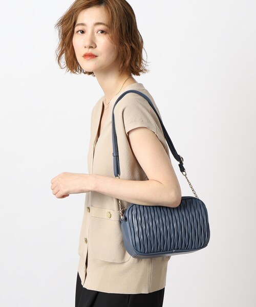 grove（グローブ）の「◆立体感のあるデザインのスクエア型のショルダーバッグ（ショルダーバッグ・レディース・アイボリー/ブラック/ブルー/ライトグレー/ガンメタ・00）」の20枚目の写真