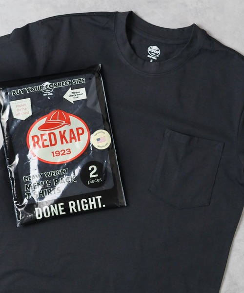 RED KAP(レッドキャップ)の「/RED KAP/パックポケットTシャツ(Tシャツ/カットソー・メンズ・ホワイト/ブラック・MEDIUM/LARGE/X-LARGE/SMALL)」の2枚目の写真