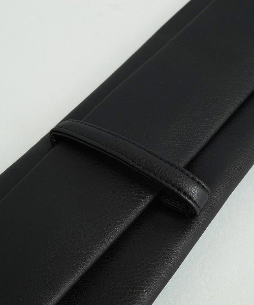 NO ID.（ノーアイディ）の「mko11353- ｼﾝｾﾃｨｯｸﾚｻﾞｰﾈｸﾀｲ（ネクタイ・メンズ・ブラック/ホワイト・ONE SIZE）」の6枚目の写真