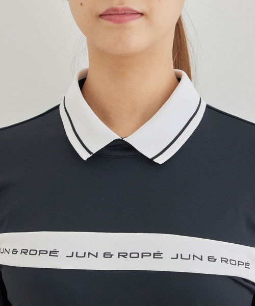 JUN&ROPE'（ジュンアンドロペ）の「【UV】編み立てリブ衿付き長袖プルオーバー（Tシャツ/カットソー・レディース・ブラック/ホワイト・S/M/L）」の12枚目の写真