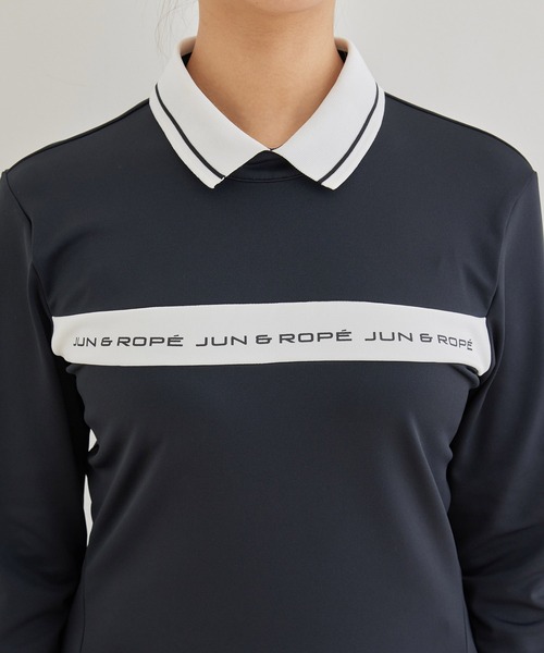 JUN&ROPE'（ジュンアンドロペ）の「【UV】編み立てリブ衿付き長袖プルオーバー（Tシャツ/カットソー・レディース・ブラック/ホワイト・S/M/L）」の13枚目の写真