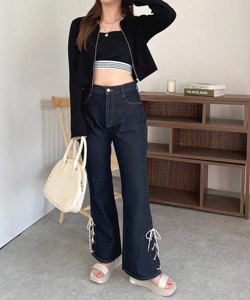 apres jour(アプレジュール)の「ダブルジップトップス【ZOZOTOWN限定アイテム】(Tシャツ/カットソー・レディース・ブラック/ライトイエロー/アイボリー/ブルー・X-LARGE/フリー)」の21枚目の写真