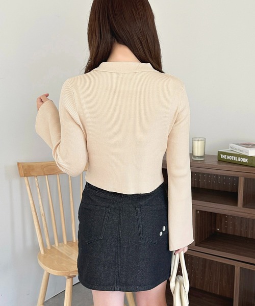 apres jour(アプレジュール)の「ダブルジップトップス【ZOZOTOWN限定アイテム】(Tシャツ/カットソー・レディース・ブラック/ライトイエロー/アイボリー/ブルー・X-LARGE/フリー)」の12枚目の写真