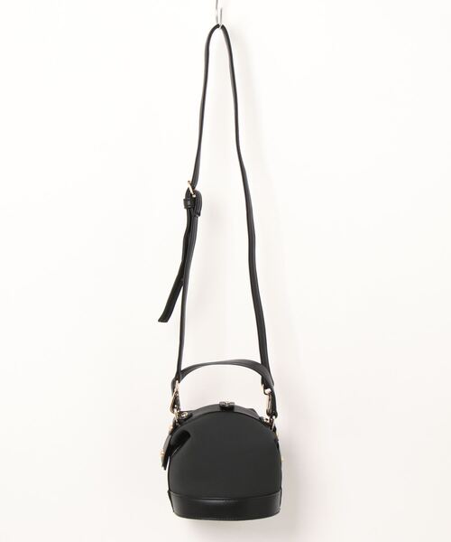 Q（キュー）の「スエードタッチドッキングミニバッグ（ハンドバッグ・レディース・ダークグリーン/ブラック・ONE SIZE）」の3枚目の写真