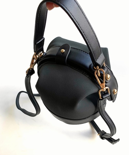 Q（キュー）の「スエードタッチドッキングミニバッグ（ハンドバッグ・レディース・ダークグリーン/ブラック・ONE SIZE）」の14枚目の写真