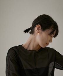 SALON adam et rope' | ハイゲージチュールボートネックシアープルオーバー(Tシャツ/カットソー)