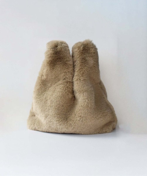 PICCIN（ピッチン）の「エコファー2wayバッグ（トートバッグ・レディース・ベージュ/ブラック・FREE）」の9枚目の写真