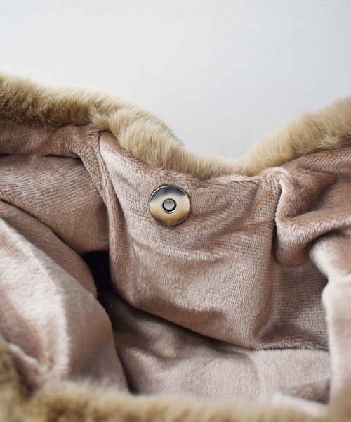 PICCIN（ピッチン）の「エコファー2wayバッグ（トートバッグ・レディース・ベージュ/ブラック・FREE）」の12枚目の写真