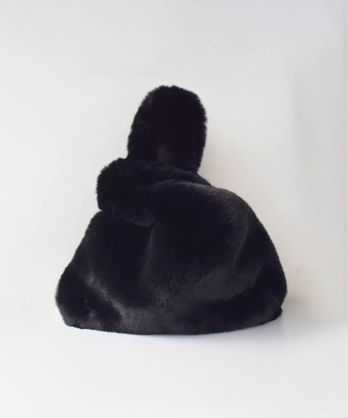 PICCIN（ピッチン）の「エコファー2wayバッグ（トートバッグ・レディース・ベージュ/ブラック・FREE）」の4枚目の写真