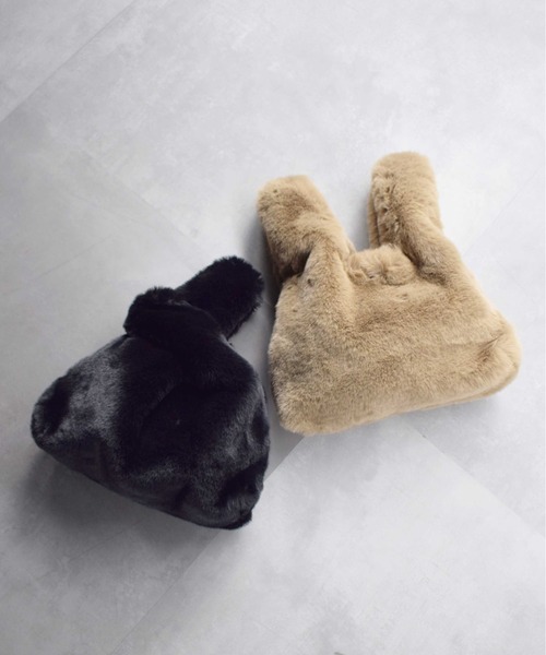 PICCIN（ピッチン）の「エコファー2wayバッグ（トートバッグ・レディース・ベージュ/ブラック・FREE）」の16枚目の写真