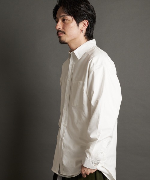JACKROSE(ジャックローズ)の「RT-オックスレギュラーカラーBIGシャツ(シャツ/ブラウス・メンズ・ストライプ/ブルー/ホワイト・L/XL)」の6枚目の写真