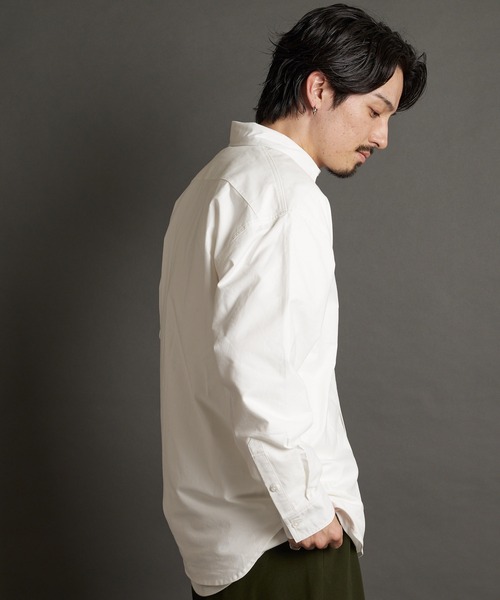 JACKROSE(ジャックローズ)の「RT-オックスレギュラーカラーBIGシャツ(シャツ/ブラウス・メンズ・ストライプ/ブルー/ホワイト・L/XL)」の4枚目の写真