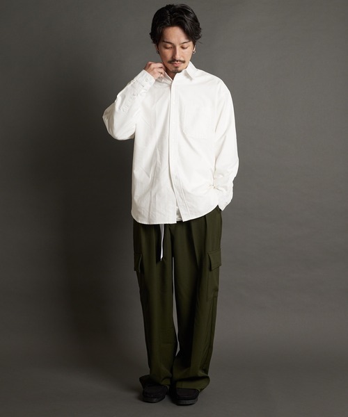 JACKROSE(ジャックローズ)の「RT-オックスレギュラーカラーBIGシャツ(シャツ/ブラウス・メンズ・ストライプ/ブルー/ホワイト・L/XL)」の11枚目の写真