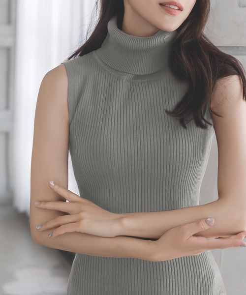 極美品 MAISON MARGIELA タートルネックニットワンピース M相当