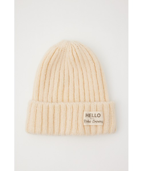 RODEO CROWNS WIDE BOWL(ロデオクラウンズワイドボウル)の「RIB COLOR BEANIE(ニットキャップ/ビーニー・レディース・アイボリー/オレンジ/パープル/ブラック・FREE)」の1枚目の写真