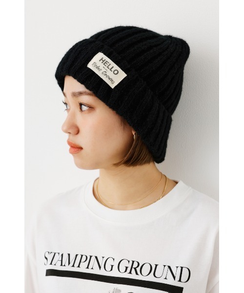 RODEO CROWNS WIDE BOWL(ロデオクラウンズワイドボウル)の「RIB COLOR BEANIE(ニットキャップ/ビーニー・レディース・アイボリー/オレンジ/パープル/ブラック・FREE)」の3枚目の写真