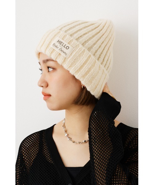 RODEO CROWNS WIDE BOWL(ロデオクラウンズワイドボウル)の「RIB COLOR BEANIE(ニットキャップ/ビーニー・レディース・アイボリー/オレンジ/パープル/ブラック・FREE)」の12枚目の写真