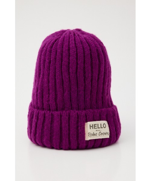 RODEO CROWNS WIDE BOWL(ロデオクラウンズワイドボウル)の「RIB COLOR BEANIE(ニットキャップ/ビーニー・レディース・アイボリー/オレンジ/パープル/ブラック・FREE)」の18枚目の写真