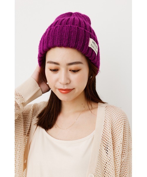 RODEO CROWNS WIDE BOWL(ロデオクラウンズワイドボウル)の「RIB COLOR BEANIE(ニットキャップ/ビーニー・レディース・アイボリー/オレンジ/パープル/ブラック・FREE)」の19枚目の写真