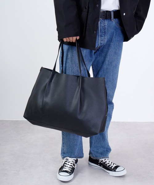 ROOTOTE(ルートート)の「ROOTOTE グレイントートBAG(トートバッグ・メンズ・レッド/ミント/ベージュ/シルバーグレー/ネイビー/ブラック・FREE)」の2枚目の写真