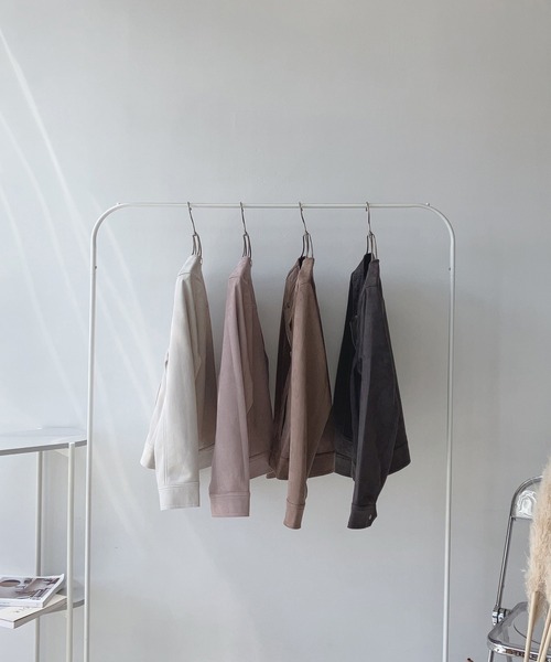 AS KNOW AS plus（アズノゥアズプラス）の「☆ポンチなライダースジャケット（ライダースジャケット・レディース・ピンク/モカ/アイボリー/スミクロ/グレイッシュベージュ・FREE）」の7枚目の写真