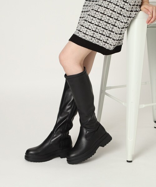 cs T&P(シーエスティーアンドピー)の「2段ソールロングブーツ(ブーツ・レディース・ブラック・S/M/L/LL)」の13枚目の写真