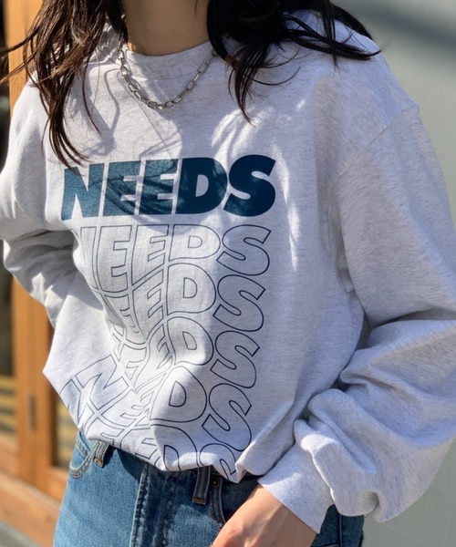 mi via loca(ミヴィアロカ)の「GILDAN NEEDS ロゴロンTシャツ 【MVL009】(Tシャツ/カットソー・レディース・オートミール/オフホワイト/スミクロ/ホワイト×ブラック・MEDIUM/X-LARGE)」の1枚目の写真