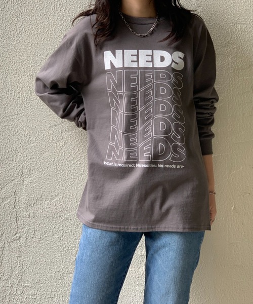 mi via loca(ミヴィアロカ)の「GILDAN NEEDS ロゴロンTシャツ 【MVL009】(Tシャツ/カットソー・レディース・オートミール/オフホワイト/スミクロ/ホワイト×ブラック・MEDIUM/X-LARGE)」の11枚目の写真