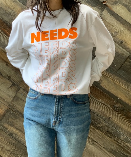 mi via loca(ミヴィアロカ)の「GILDAN NEEDS ロゴロンTシャツ 【MVL009】(Tシャツ/カットソー・レディース・オートミール/オフホワイト/スミクロ/ホワイト×ブラック・MEDIUM/X-LARGE)」の15枚目の写真