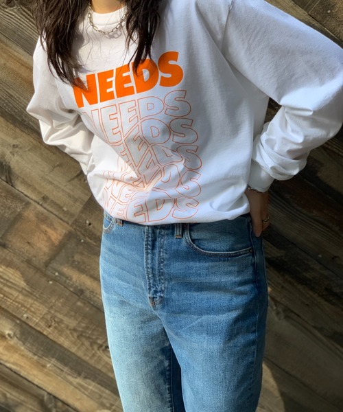 mi via loca(ミヴィアロカ)の「GILDAN NEEDS ロゴロンTシャツ 【MVL009】(Tシャツ/カットソー・レディース・オートミール/オフホワイト/スミクロ/ホワイト×ブラック・MEDIUM/X-LARGE)」の18枚目の写真