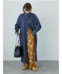 Lugnoncure | デニムオーバーシャツワンピース(ワンピース)