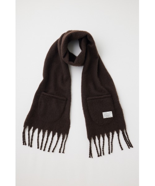 MOUSSY（マウジー）の「PATCH POCKET ストール（マフラー・レディース・ダークブラウン/アイボリー/ブルー・FREE）」の9枚目の写真