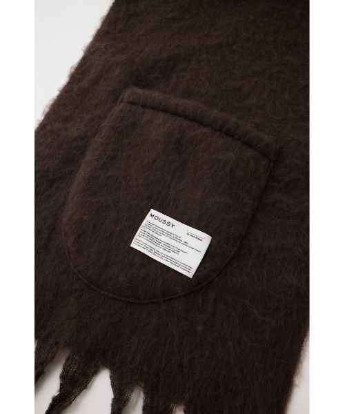 MOUSSY（マウジー）の「PATCH POCKET ストール（マフラー・レディース・ダークブラウン/アイボリー/ブルー・FREE）」の11枚目の写真