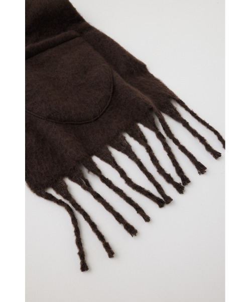 MOUSSY（マウジー）の「PATCH POCKET ストール（マフラー・レディース・ダークブラウン/アイボリー/ブルー・FREE）」の12枚目の写真