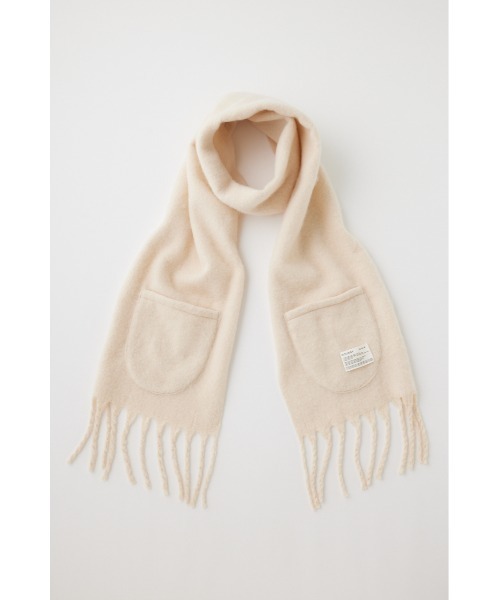 MOUSSY（マウジー）の「PATCH POCKET ストール（マフラー・レディース・ダークブラウン/アイボリー/ブルー・FREE）」の15枚目の写真