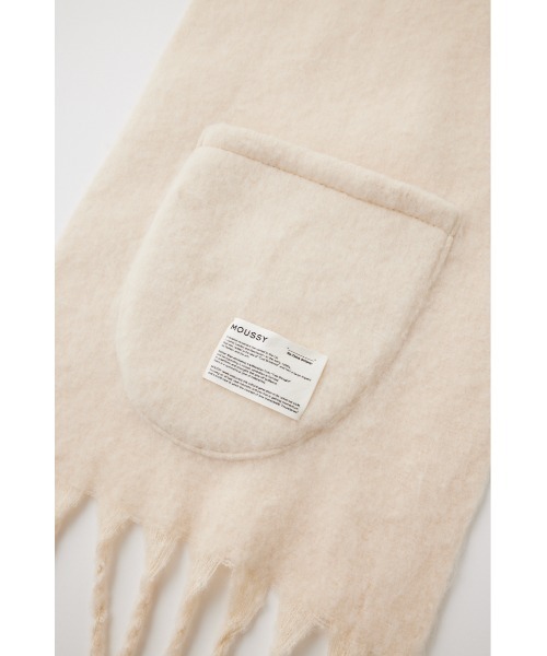 MOUSSY（マウジー）の「PATCH POCKET ストール（マフラー・レディース・ダークブラウン/アイボリー/ブルー・FREE）」の17枚目の写真