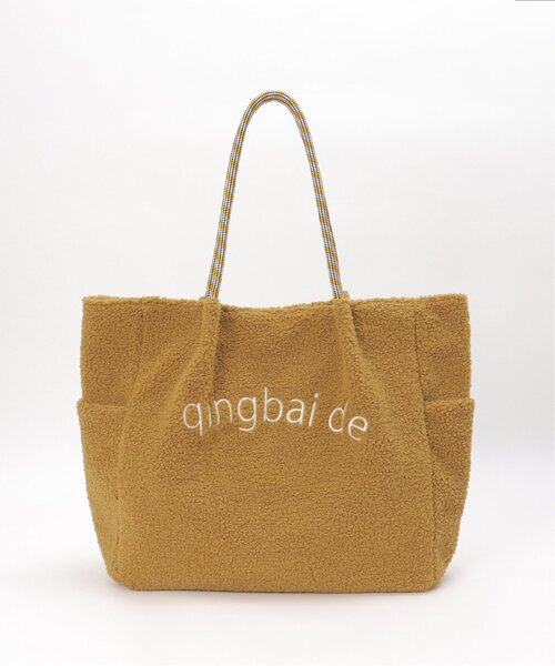 ikka(イッカ)の「ボアロゴ入りビッグトートバッグ(トートバッグ・レディース・モカ/ブラック/オフホワイト/その他1/キャメル/ブラウン/ホワイト/ダークグレー/その他2・FREE)」の7枚目の写真