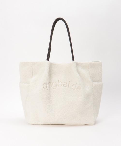 ikka(イッカ)の「ボアロゴ入りビッグトートバッグ(トートバッグ・レディース・モカ/ブラック/オフホワイト/その他1/キャメル/ブラウン/ホワイト/ダークグレー/その他2・FREE)」の3枚目の写真