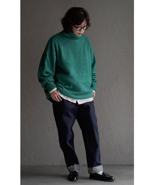 apartment department(アパートメントデパートメント)の「タートルネック ワイドプルオーバー(ニット/セーター・レディース・アイボリー/ブルー/ブラック/レッド/ライトブラウン/グリーン/ベージュ/ネイビー・M)」の13枚目の写真