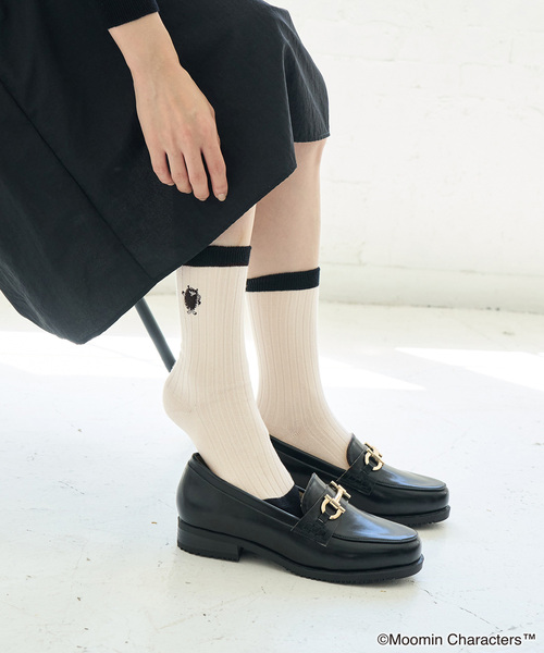 MOOMIN(ムーミン)の「【MOOMIN ×ROPE' PICNIC】ソックス(ソックス/靴下・レディース・ワイン/キナリ/ブラック・FREE)」の6枚目の写真