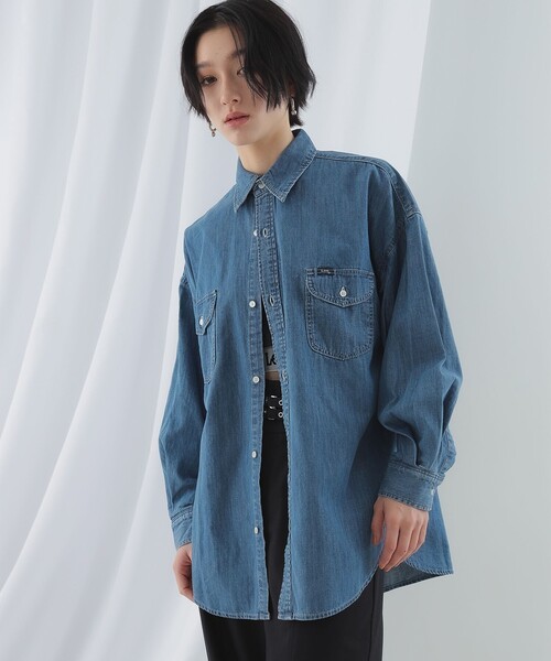 Ray BEAMS（レイビームス）の「Lee / WORK SHIRTS（シャツ/ブラウス・レディース・ベージュ/ブルー・ONE SIZE）」の2枚目の写真