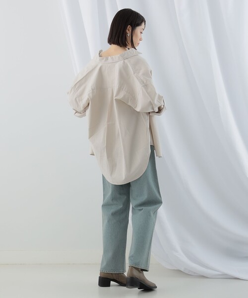Ray BEAMS（レイビームス）の「Lee / WORK SHIRTS（シャツ/ブラウス・レディース・ベージュ/ブルー・ONE SIZE）」の5枚目の写真